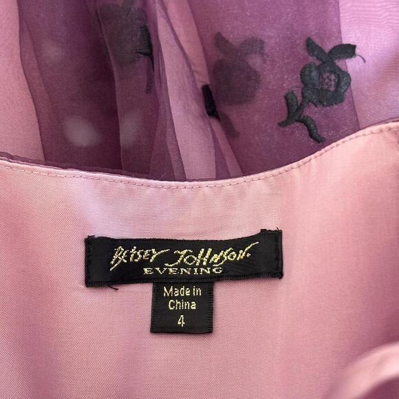 Y2K VINTAGE BETSEY JOHNSON PUPLE/PLUM BLACK LACE WHIMSYGOTH PARTY‎ DRESS S/XS - Picture 8 of 8